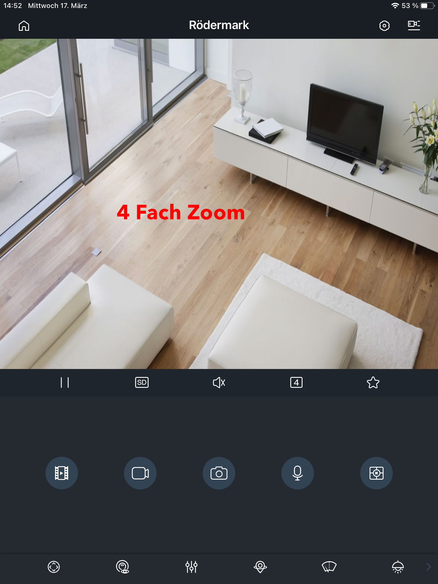 Video Surveillance App with 4x Zoom